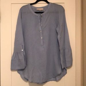 Button Down Light Blue Blouse